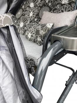 Качели садовые 3-х местные Мебельторг Ранго Премиум Флора