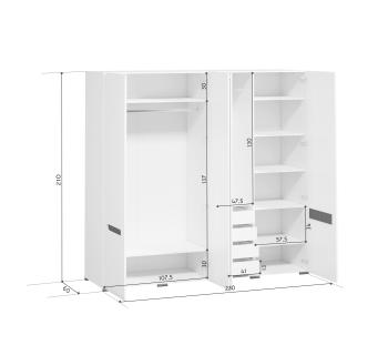 Шкаф БРВ Мебель AZTECA S205-SZF2D2L/21/22