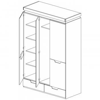 Шкаф Анрэкс 3DG2S Z TORINO
