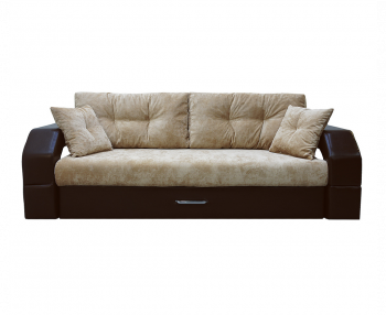 Велюр Бежевый 02/Экокожа Коричневая