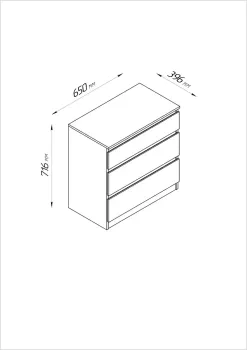 Комод Гуд Лакк Кастор (3 ящика)
