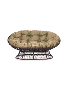 Диван M-group МАМАСАН с ротангом коричневое