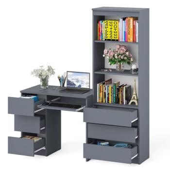Стол компьютерный СВК Мори МС-6 левый + Стеллаж МСТ600.3