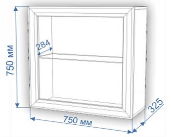 Полка навесная квадратная Мэрдэс ПНК
