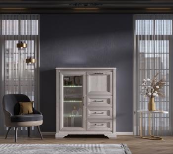 Тумба БРВ Мебель STYLIUS B169-KOM1W1B3S с подсветкой