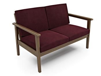 Орех/Велюр бордовый