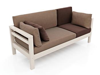 Беленый дуб/Велюр светло-коричневый/темно-коричневый