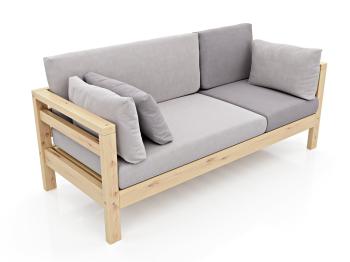 Сосна/Велюр светло-серый/темно-серый