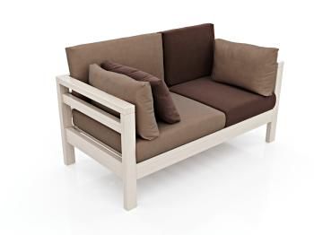 Беленый дуб/Велюр светло-коричневый/темно-коричневый