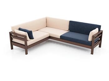 Орех/Велюр молочный/синий