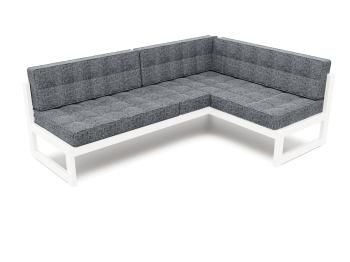 Белая эмаль/Рогожка графитовая