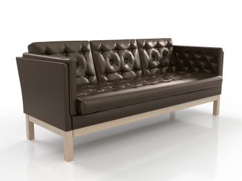 Сосна/Темно-коричневый кожзам