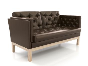 Сосна/Темно-коричневый кожзам