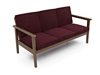 Орех/Велюр бордовый