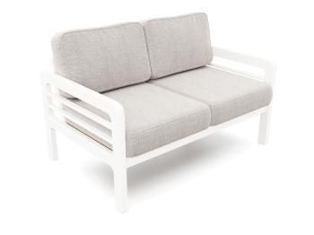 Белая эмаль/Рогожка серая