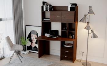 Компьютерный стол Мэрдэс СКЛ-Крл120+НКЛХ-120 с надстройкой+бокс Правый