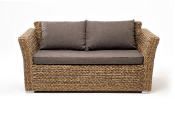 Диван из искусственного ротанга (гиацинт) двухместный 4sis Капучино