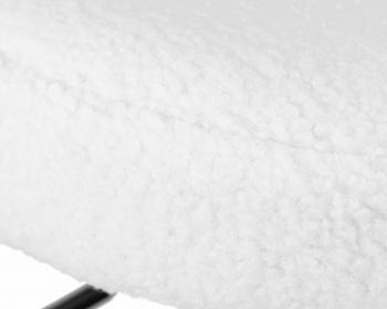 Табурет барный DOBRIN TEDDY BLACK белый букле 13