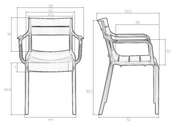 Стул обеденный DOBRIN TIM ARM