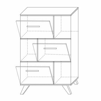 Шкаф Кураж Вега Скандинавия низкий с нишами