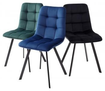Стул M-City Chilli Square велюр, черный каркас