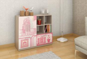 Комод Юна 406 Корпус дуб молочный, фасады