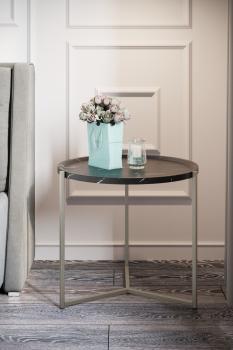 Стол журнальный Бруно Черный мрамор (У)