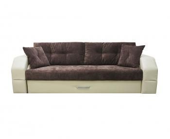 Велюр Коричневый 04/Экокожа Бежевая