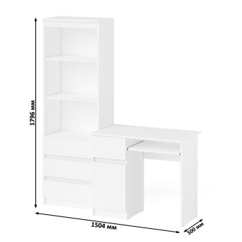 Стол компьютерный СВК Мори МС-1 левый + Стеллаж МСТ600.3