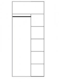 Шкаф Анрэкс угловой с полками 77*77 OLIVIA