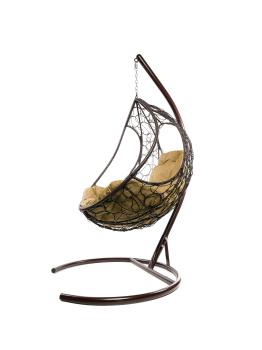 Подвесное кресло M-group ДОЛЬКА с ротангом коричневое