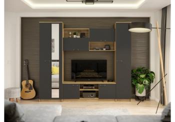 дуб крафт серый/антрацит