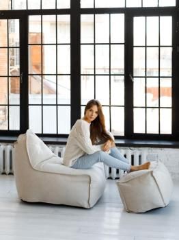 Кресло DreamBag Манхеттен с пуфом