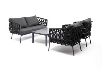 Лаунж-зона 4-местная плетеная из роупа (веревки) 4sis Диего