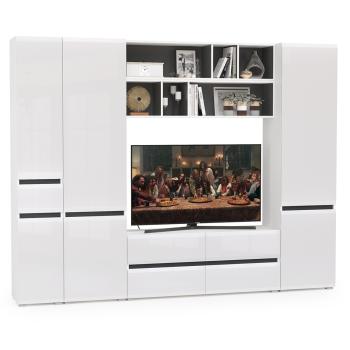 Гостиная Mobi Сидней Комплектация № 33 13.63 + 15.57 2шт + 13.200 2шт + 13.202