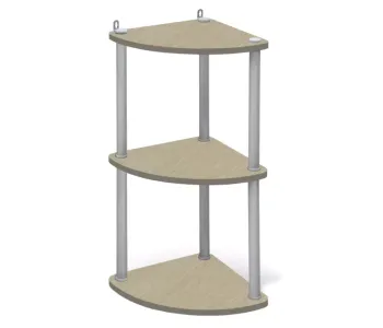 Полка Sheffilton Матрица 57 Дуб беленый/алюм. мет./серый (У)