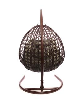 Подвесное кресло M-group ДЛЯ ДВОИХ ЛЮКС с ротангом коричневое