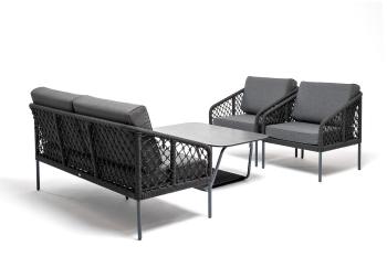 Лаунж-зона 4-местная из роупа узелкового плетения 4sis Канны