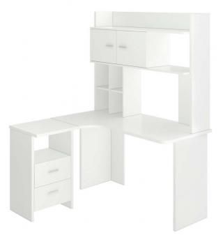 Компьютерный стол Мэрдэс СКЛ-Угл130+НКЛХ-130 с надстройкой+бокс Левый