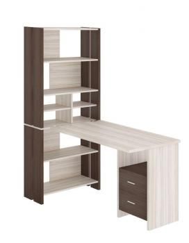 Стол-стеллаж Мэрдэс СТЛ-ОВХ+С120Прям с тумбой