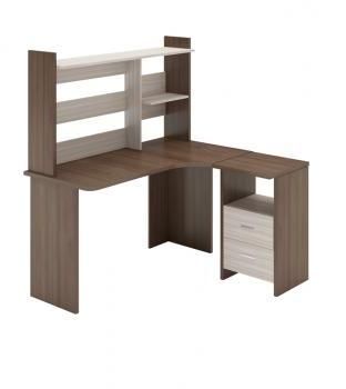 Компьютерный стол Мэрдэс СКЛ-Угл130+НКЛ-130 с надстройкой Правый
