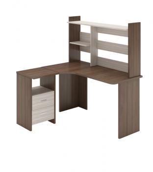 Компьютерный стол Мэрдэс СКЛ-Угл130+НКЛ-130 с надстройкой Левый