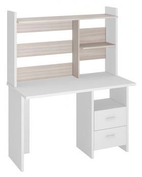 Компьютерный стол Мэрдэс СКЛ-Прям130+НКЛ-130 с надстройкой