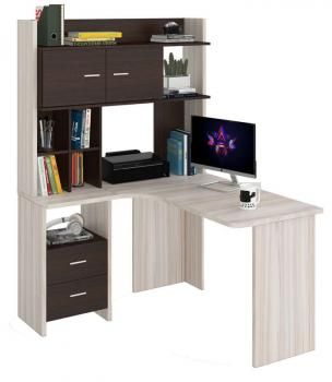 Стол Мэрдэс СКЛ-Угл130+НКЛХ-120 с надстройкой+бокс Левый