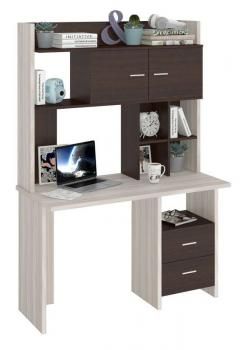 Компьютерный стол Мэрдэс СКЛ-Прям120+НКЛХ-120 с надстройкой