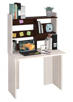 Компьютерный стол Мэрдэс СКЛ-Прям100+НКЛ-100 без тумбы с надстройкой