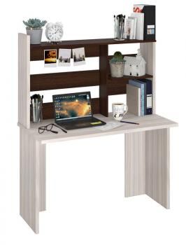 Компьютерный стол Мэрдэс СКЛ-Прям120+НКЛ-120 без тумбы с надстройкой