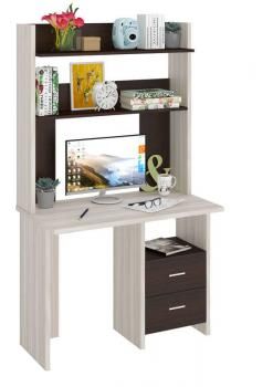 Стол Мэрдэс СКЛ-Прям100Р+НКЛХ-100 с надстройкой и скругленными углами