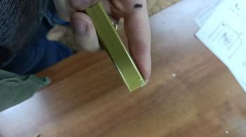 Стол журнальный Тайлер Сахара нуар/золото (У)