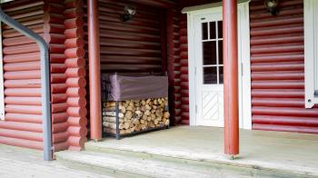 Дровница металлическая CONCRETIKA с чехлом